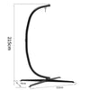 Adjustable Egg Chair Hanging Swing Stand Hammock Lounge Chair Bracket Max 330lbs