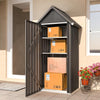 Outdoor Tall Garden Storage Box with 3 Adjustable Shelves,Single Door Cabinet