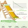 2-in-1 Triangle Climbing Set Kids indoor Wooden Triangle Climber Toy w/ slide