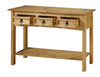 Corona Console Table 3 Drawer Mexican Solid Pine Hallway by