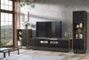 200cm Loft Retro Industrial TV Unit I Vintage Oak Cabinet I Cupboard Sideboard