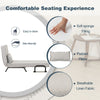 Sofa Bed Versatile Convert Single 4-in-1 6-Position 85° Sleeper Recliner L-Grey