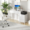 Industrial Styled Workstation Writing Table Computer Desk w/ 5 Drawers-White