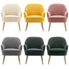 Modern Armchair Accent Occasional Tub Chair Velvet Single Sofa Soft Padded Seat