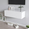 100cm High Gloss TV Wall Mounted Cabinet Floating Cupboard Storage White