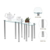 Nest of 3 Black Clear Tempered Glass Side End Lamp Sofa Tables Nested Tables