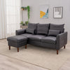 Modern L-Shaped Corner Sofa 2 3 Seater Armchair Couch With Footstool