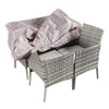 Rattan Garden Furniture Set 4 Piece Mixed Grey Chairs Sofa Table Outdoor Patio