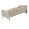 Luxury 2 Seater Corduroy Fabric Couch Living Room Sofa Armchair with 2 Pockets
