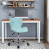 Computer Desk Chair Office Cushioned Chair Chrome Legs Swivel Fabric/PU/Velvet