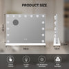 Hollywood Makeup Mirror with RGB Side Light Dimmable Bulbs 58×46cm Large