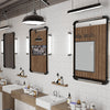 Rustic Industrial Metal Pipe Wall Mirror HD Make up Mirror Vertical / Horizontal