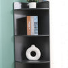Modern Bathroom Tall Cabinet with Storage Shelf&Door Corner Shelf Bookshelf