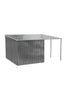 Galvanized Steel Outdoor Garden Storage Shed W/ Open Shed for Bike Tool 5.5x9FT