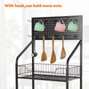 Shop Retail Shelf Wire Mesh Display Rack 4-Layer Large Capacity market Movable