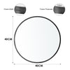 Modern Black Metal Frame Wall Mirror Bathroom Bedroom Makeup Mirror Cricle 40cm