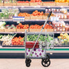 Portable Shopping Cart Folding Grocery Cart Heavy-Duty Utility Cart w/ Wheels