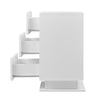 White Bedside Table with 3 drawers LED light High Gloss Front Board Bedroom
