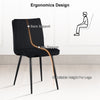 4PCs Dining Chairs Velvet Padded Seat Metal Legs Kitchen Chair Home Office Set
