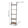5 Tier Wall Leaning Ladder Shelf Bookshelf Wooden Storage Display Shelving Rack