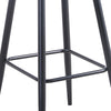 2X Black Velvet Bar Stools Breakfast Pub Chair Kitchen Modern 65 cm Seat High