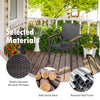 Set of 2 Outdoor PE Wicker Stackable Chairs Patio Dining Chairs-Brown