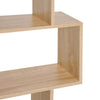 White Wooden S Shape Storage Display 6 Shelves Room Divider Unit Chest Bookshelf