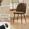 2/4/6 Velvet Suede Dining Chairs Upholstered seat with Metal Legs Kitchen Chairs