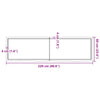 Lechnical Wall Shelf Brown 220 x 60 x 6 Solid Treated Oak, Wall Shelves, S4A0