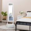 Tall Jewelry Cabinet Full Length Mirror Swivel Lockable Jewelry Organiser Drawer