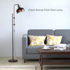 Industrial Floor Lamp Height Adjustable Free-standing Lamp Rustic Desk Lamp Home