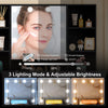 Bedroom Dressing Table With 7 Drawers LED Mirror Set Makeup Desk Vanity Table