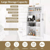 Kitchen Pantry Storage Cabinet Freestanding Baker's Rack 5-Tier Microwave Stand