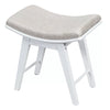 Make-Up Stool Dressing Chair with Curved Seat Cushion Wooden Desk Stool