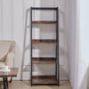 Book Shelves Wood & Metal Bookcase Standing Storage Rack For Living Room Bedroom
