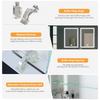 LED Bathroom Mirror Cabinet Rectangle Vanity Cabinet Wall Mirror w/Storage Shelf