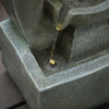 Garden Water Feature Outdoor Solar LED Cascading Flowing Water Fountain w Lights