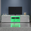 Panana 160cm TV Unit Stand Cabinet White High Gloss 2 Door Storage RGB LED Light