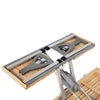 NEW! Luxury Portable Wooden Folding Outdoor Picnic Table and Bench Set 4 Seats