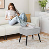 3-in-1 Storage Organizer Seat Home Vanity Stool Velvet Storage Stool