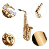 Golden Saxophone Alto Eb Flat Sax Brass Instrument with Case & Accessories Brass