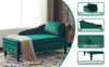 Upholstered Chaise Longue Indoor Lounge Sofa with Right Armrest & Storage Green