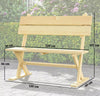 Rustic Wooden Garden Bench Outdoor Patio Yard Furniture 2 Seater Park Seat