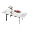 Adjustable Dining Table Extendable Marble Stone Kitchen Table For Small Spaces