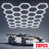 28HEX LED Lighting Lamp For Garage Retail Barber Ceiling Honeycomb Light Hexagon