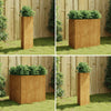Raised Garden Flower Beds Rusty Metal Large Planters Weathering Steel