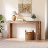 160cm Solid Wood Console Table Entryway Sofa Table for Living Room, Hallway