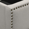 Upholstered Bed Ottoman Bed Frame Grey Fabric 5 FT King Bed Frame With Storage