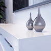 Modern 120CM TV Unit Cabinet Stand Set White High Gloss with LED Lights Drawers