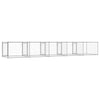 Dog Cage with Doors Grey 10x2x1.5 m Galvanised Steel D3V4
